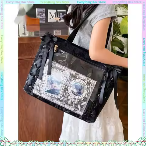 New Versatile Fashion Ribbon Itabag Large Capacity Green Large Food Anime Millet Bag Daily One Shoul