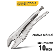 Kìm Bấm Chết Mỏ Cong Deli Cao Cấp Chính Hãng 10 Inch Miệng Thẳng - Chất Liệu Chống Mòn Gỉ Siêu Bền C