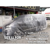Transparent PE PLASTIC Car Body Cover - Size Available M for Saloon Car /L - SUV/MPV Cars -Aruz,X70,