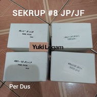 1 Box of JP JF 8 Screws size 8x3/8, 8x1⁄2, 8x5/8, 8x3⁄4, 8x1, 8x11⁄4, 8x11⁄2 round head or flat head