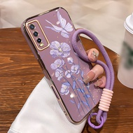 UNGU Casing hp For VIVO Y20 Y20s Y20i Y20t Y20G Y12s Y12a Y11s Y30G Y33t Y33s Case Butterfly Purple 