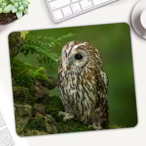 Cute Animal Owl Gaming Mouse Pad Rubber Mousepad Gamer Cs Go Computer Laptop Mice Mat Anti-slip Anim