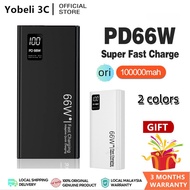 PD 66W Powerbank 100000mAh Super Fast Charge Power Bank Vooc Flash Charging HUAWEI Qc3.0 USB Type C 
