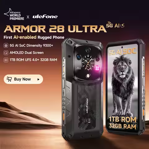【World Premiere】Ulefone Armor 28 Ultra 5G AI Rugged Phone 1TB ROM+32GB RAM Android Smartphone AMOLED