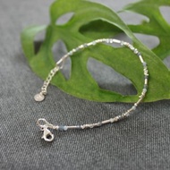 【純銀極細手鍊】丹泉石/海水藍寶/藍寶石。設計師手作商品