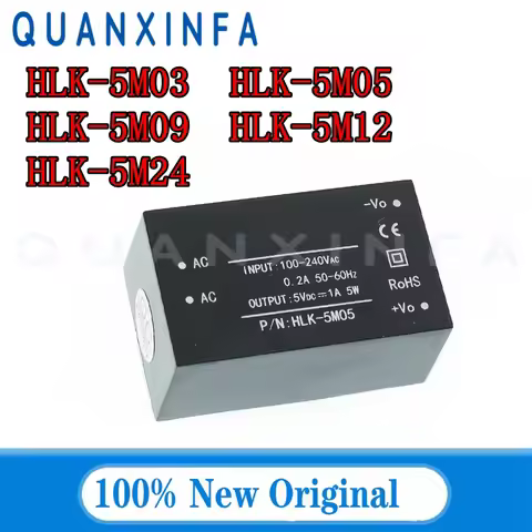 1PCS HLK-5M03 HLK-5M05 HLK-5M09 HLK-5M12 HLK-5M24 AC-DC