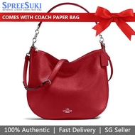 Coach Handbag With Gift Paper Bag Chelsea Hobo 32 Red Currant # F58036