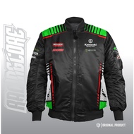 KAWASAKI NINJA BOMBER JACKET KAWASAKI TASLAN MATERIAL NINJA WSBK MOTO GP JACKET