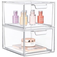Desktop Transparent Acrylic Sundries Storage Box Cosmetic Jewelry Organizer Drawer Type Plastic Box 