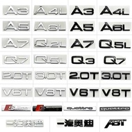 Audi Audi Logo Car Logo Labeling A3 A4L A5 A6 A7 Black Label Displacement Label RS Tail Label S3 S4 Q2L Q3 Q5L Black Car Label Modified Car Accessories