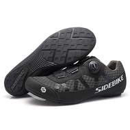 SIDEBIKE Track 014 Lockless Riding Shoes Hard Sole Shoes Road Mountain Bike Lockless Power Sneakers