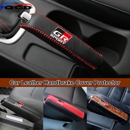 Toyota GR Car Handbrake Protective Cover Leather Gear Hand Brake Sleeve For 86 Yaris Vios Corolla Cr