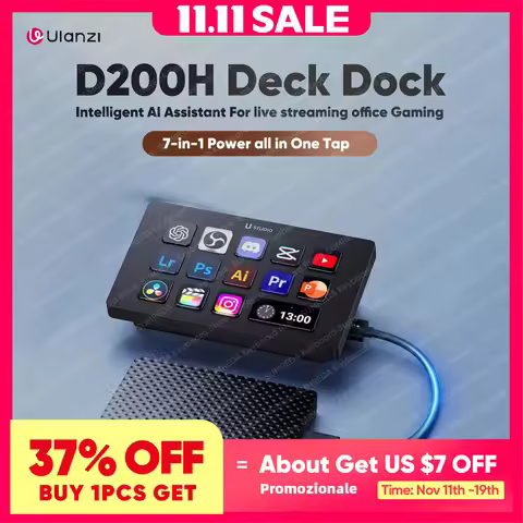 Ulanzi D200H Stream deck Production Console and Studio Controller 13 LCD Keys Streamdeck for Vlog Co