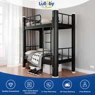 𝐋𝐮𝐥𝐥𝐚𝐛𝐲 Space-Saving Single Metal Loft Bed | Heavy Duty Movable Ladder 205x200x100CM Ready Stock