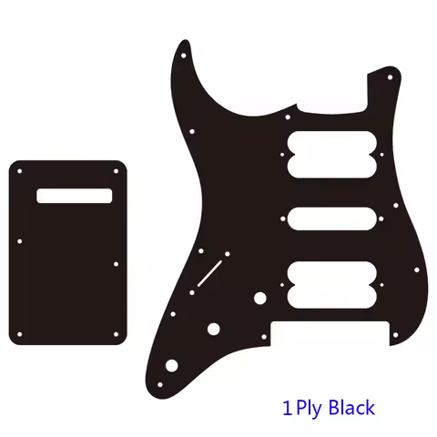 Xinyue Guitar Strat HSS Pickguard And 11 Screws For Left Handed Fender Strat Floyd Rose Bridge Cut W