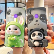 Phone Case For Tecno Pop 4 BC2c, BC1s Bumper Soft Silicone Jelly Black Case Ins Style Dreamy Flower 