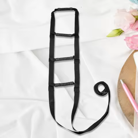 Bed Ladder Assist Strap Sit Up Pull Up Handle Rope Ladder Nylon with 4 Handle Bed Rail Assist Device