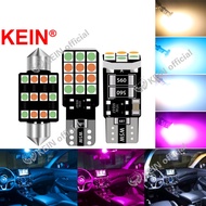KEIN Festoon 3030 3 colors Car Led Light 28MM 31MM 36MM 39MM 41MM T10 6SMD T10 12SMD High Quality W5W Auto Interior Lights Panel Lamp Reading Dome Lamp License Plate Bulb Signal Lights Indicator Lamp Components Lighting Auto Motorcycle DC12V