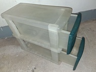雙層半透明膠櫃 2層窄身塑膠抽屜 櫃桶櫃2-tiers Plastic narrow storage drawer cupboard抽屜式收納箱