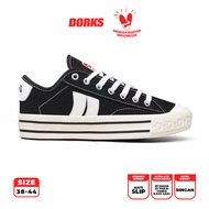 Dorks Metro Low Black - Sepatu Sneakers Casual Pria Wanita Sepatu Sekolah Dorks