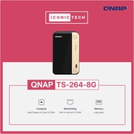 0TB~40TB Ironwolf Pro QNAP TS-264-8G 2-Bay NAS Enclosure or TS-464-8G or TS-664-4G TS-264