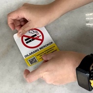 No Smoking Sign & No Vaping Sign Table Top Sticker