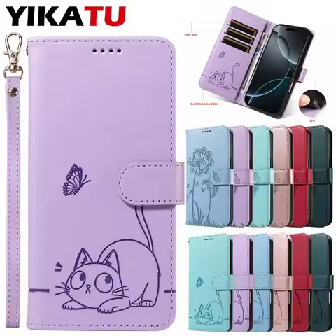 Magnetic Flip Wallet Phone Cover Leather Case For Honor X6 X6A X6B X6C X7 X7A X7B X7C X8 X8A X8B X8C