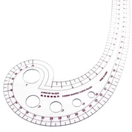 Sewing Ruler Plastic Transparent Multifunction French Curve Ruler Apparel Sample Making Cutting Rule