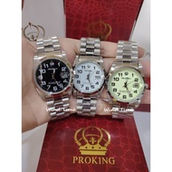 PROKING Silver Men’s Watch With Number Dial And Date – Stainless Steel Band, Quartz Movement