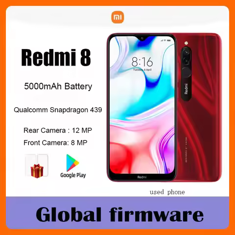 Dual SIM Card Global firmware Xiaomi Redmi 8 Smartphone 6.22-inch Screen Snapdragon 439 Eight Core 4