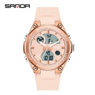 SANDA Fashion Sports Brand Women's Watches Multifunction Military Waterproof Complete Calendar Quartz Digital Casual Clock Watch