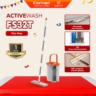 Corvan FS36 Clean Water Floor Mop | Clean/Dirty Water Separation| 360° Flexibility | 36x11cm mop
