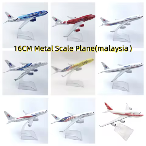 16cm Model Airplanes Malaysia Airlines B777 /A380/B747/A350/A330/B737 Metal 1/400 Scale Planes Toys