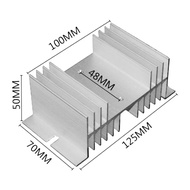 SSR Aluminum Heat Sink 10A-120A Silver Tone Solid State Relay HeatSink Radiator for Single Phase SR-