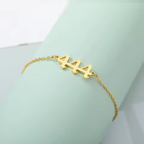 111 222 333 444 Angel Number Bracelet For Women Stainless Steel Devil Bracelets Bangle Aesthetic Jew