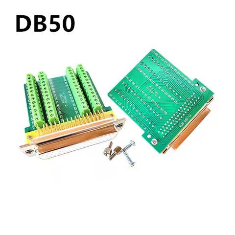 DB50 Pin Solder-free Head Plug 3 Rows of 50Pin Connector DB 50 Welding-free Soild Needle Female Male