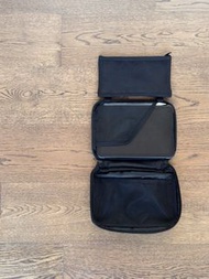 Muji Japan Black Nylon Organizer Pouch Zip Bag with Multiple Compartments fit for Apple iPad Mini 無印
