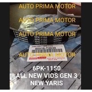 FAN VAN V BELT FAN STRAP 6PK1150 ALL NEW VIOS YARIS GEN 3 GEN3 6PK-1150