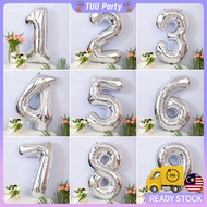 32 Inches Number Balloon GOLD SILVER PINK ROSEGOLD GRADIENT color Birthday Party Decor