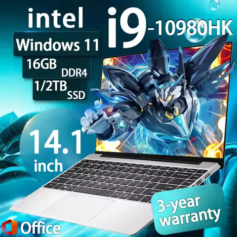New 14.1" Laptop Intel Core i9-10980HK 16GB RAM 1TB 2TB SSD Ultra Slim Gaming Laptop 1920*1080 Windo