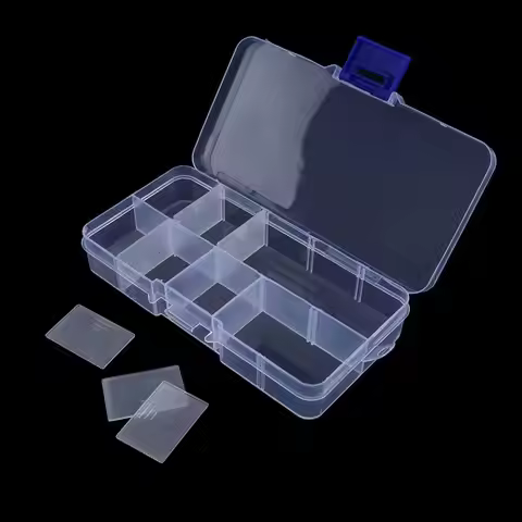 New 10 Compartments Pouch Storage Box Transparent Fishing Lure Square Fishing Box Spoon Hook Lure Ta