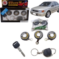 กุญแจประตู รถยนต์ สวิตซ์กุญแจ SOLEX รุ่น โตโยต้า โซลูน่า TOYOTA SOLUNA ปี 1997 - 2002 1 ชุด
