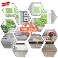 (BC)1Pc 3D Hexagon Acrylic Mirror Wall Stickers /DIY Art Living Ro Decorative Tile Stickers / Remova