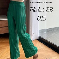 Terbaru (1/2) Celana Pensil Plisket Bb / Pleats Pants Wanita Jumbo