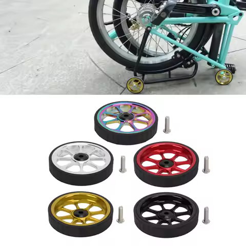 Aluminum Alloy Folding Bike Easy Wheel 82mm Widened Bearing Easy Wheel for Brompton 3sixty Folding B
