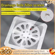 GEESO 60pcs Disposable Floor Drain Hair Catcher Stickers – Shower, Sink Strainer Mesh Covers for Bat