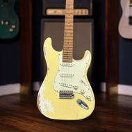 Penghantaran Percuma Vintage Yellow St Alder Wood Body Maple Fingerboard Dengan Bunyi Cerah Uniseks 
