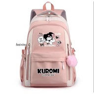 BBS - KUROMI Character Elementary and Middle School Backpack Teenage Style Backpack 2025