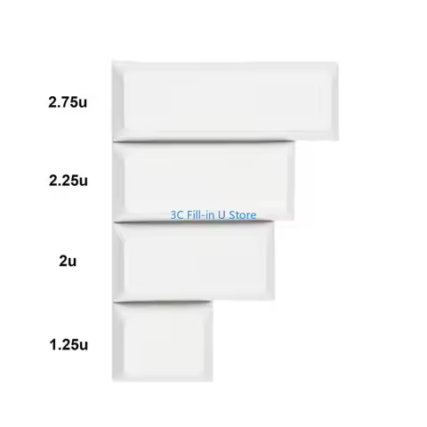 G8TA 4pcs 1.25u 2u 2.25u 2.75u Keycaps Durable PBT Keycap XDA Convex Spacebar for Key for Arisu Wing