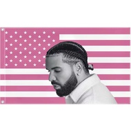 1PC Drake Pink American Flag Tapestry Decoration American Flag Bedroom Living Room Tapestry Decorati